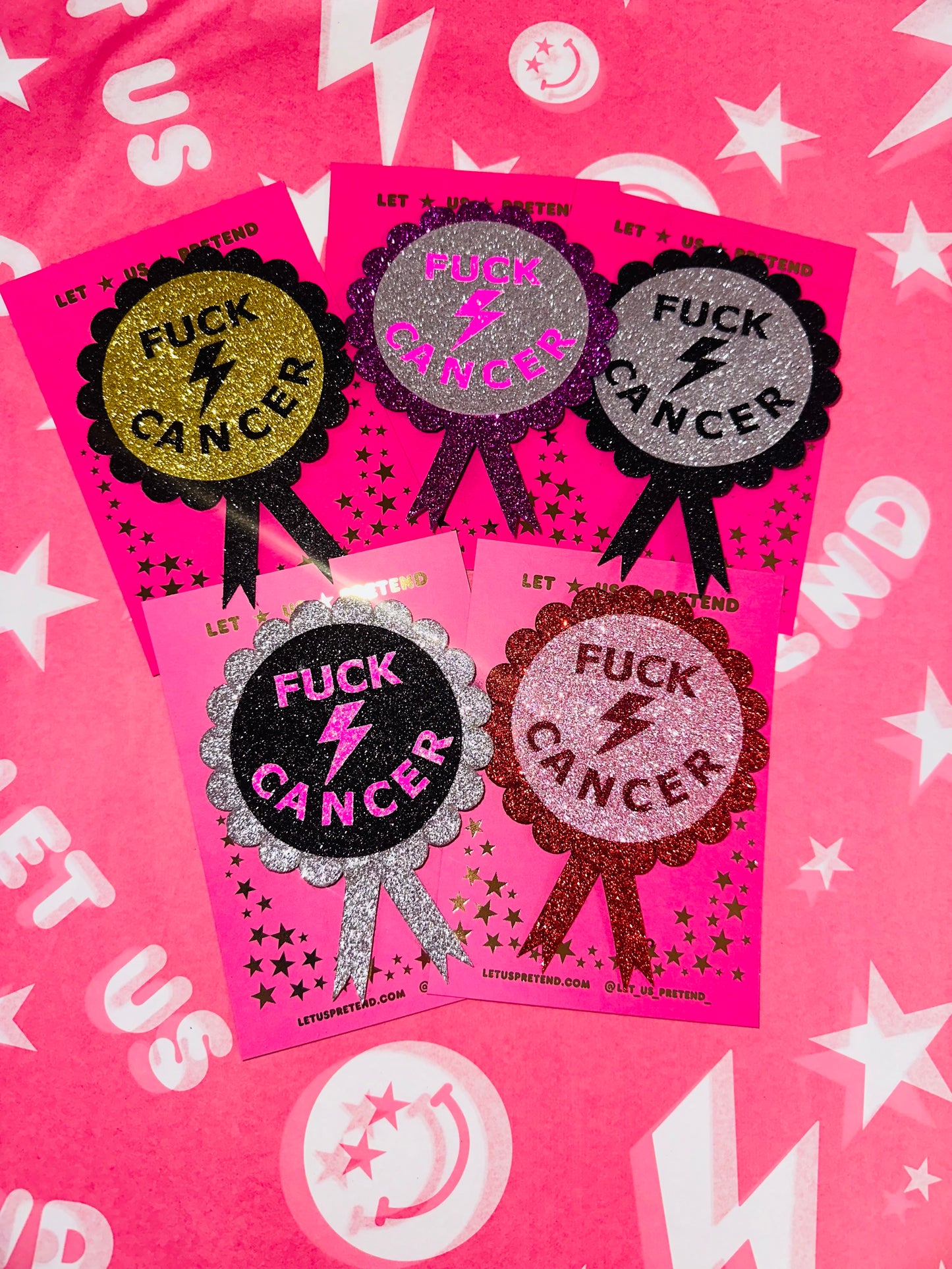 FUCK CANCER ROSETTE