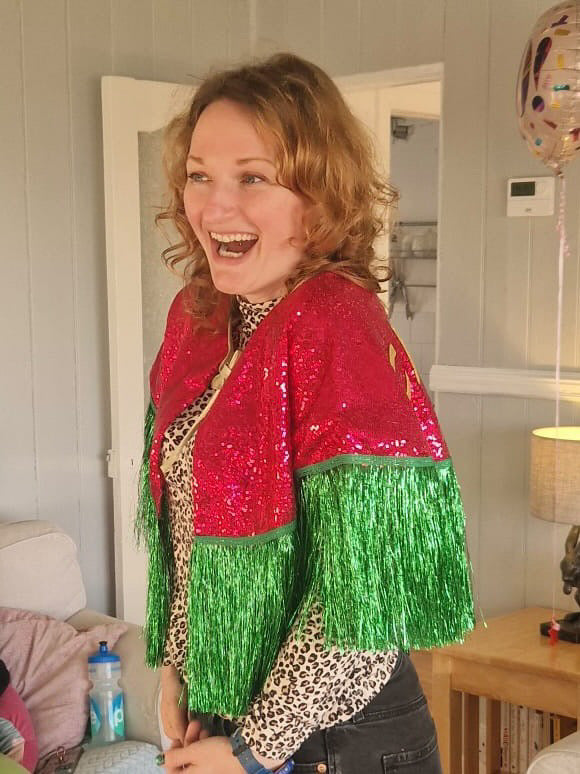 Custom Letter Cape WITH Tinsel Tassels