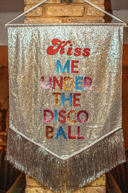 Maxi Size Customisable Sequin Banner Wall Hanging- 68cm x 85cm