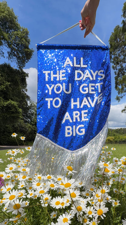 Midi Size Customisable Sequin Banner Wall Hanging 40cm x 80cm