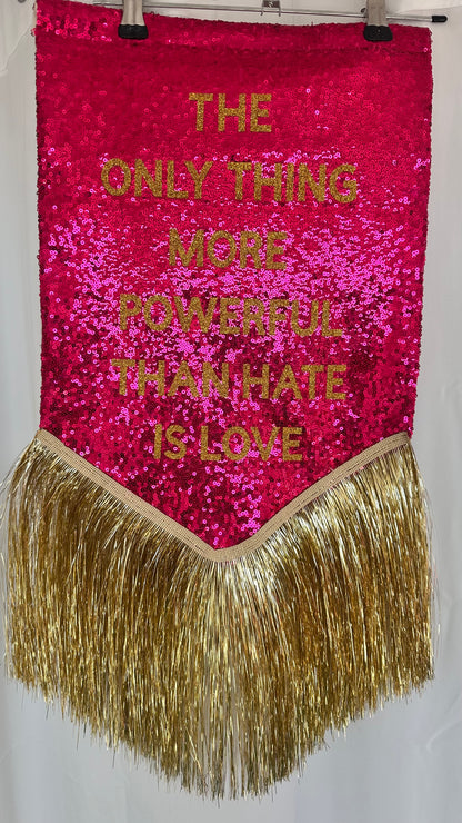 Bad Bunny Mini Banner - small fault in tinsel