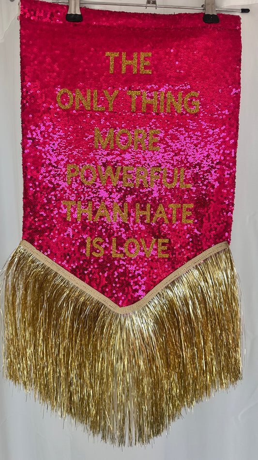 Bad Bunny Mini Banner - small fault in tinsel