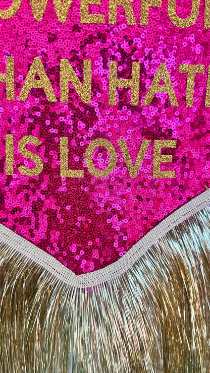 Bad Bunny Mini Banner - small fault in tinsel