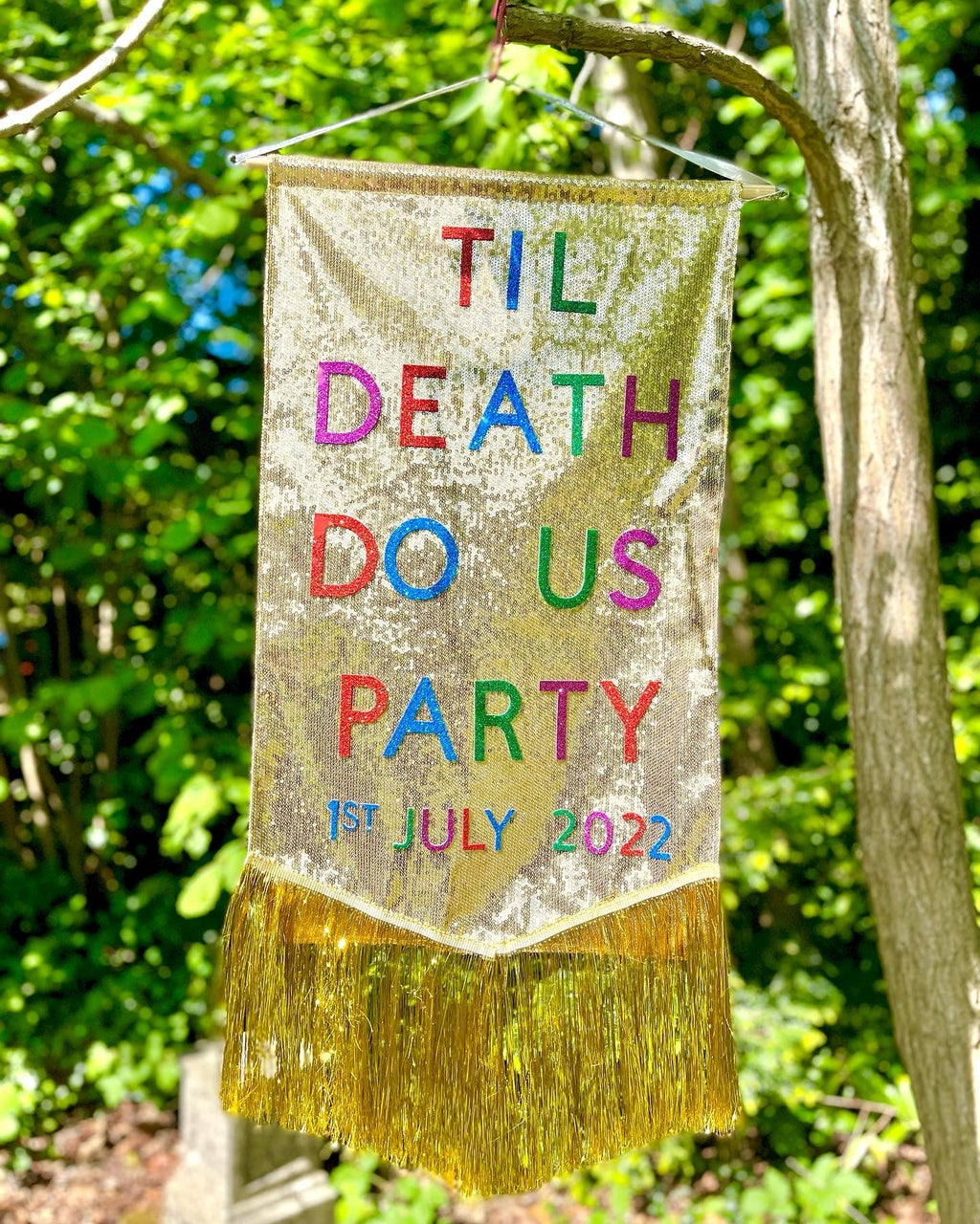 Til Death Do Us Party Banner & Wedding Date