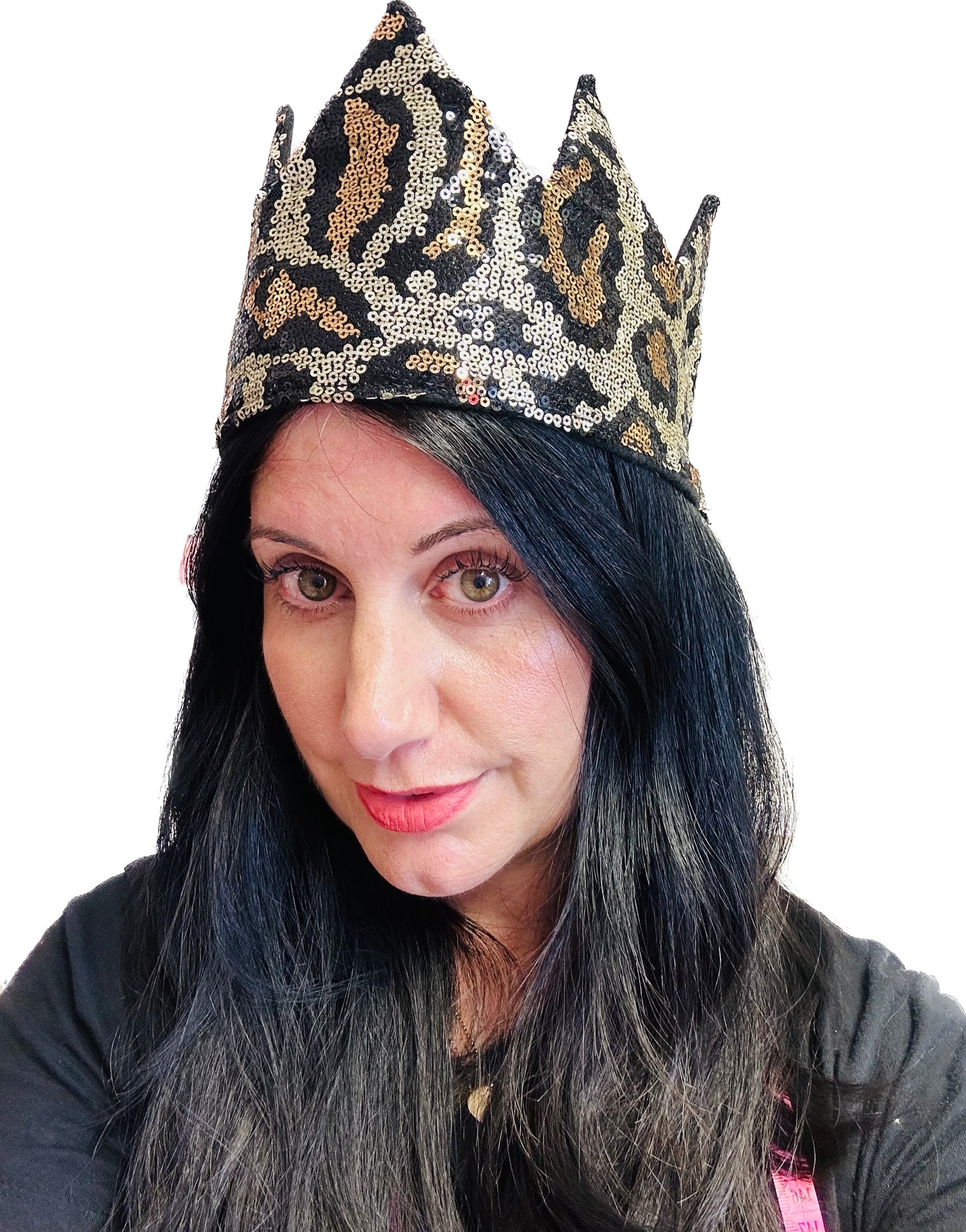 Leopard Sequin Crown