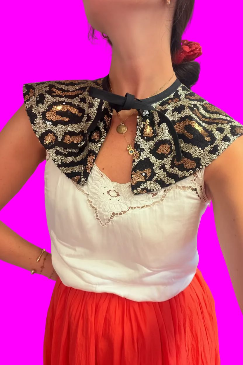 Mini Leopard Capelet perfect condition made- ex sample