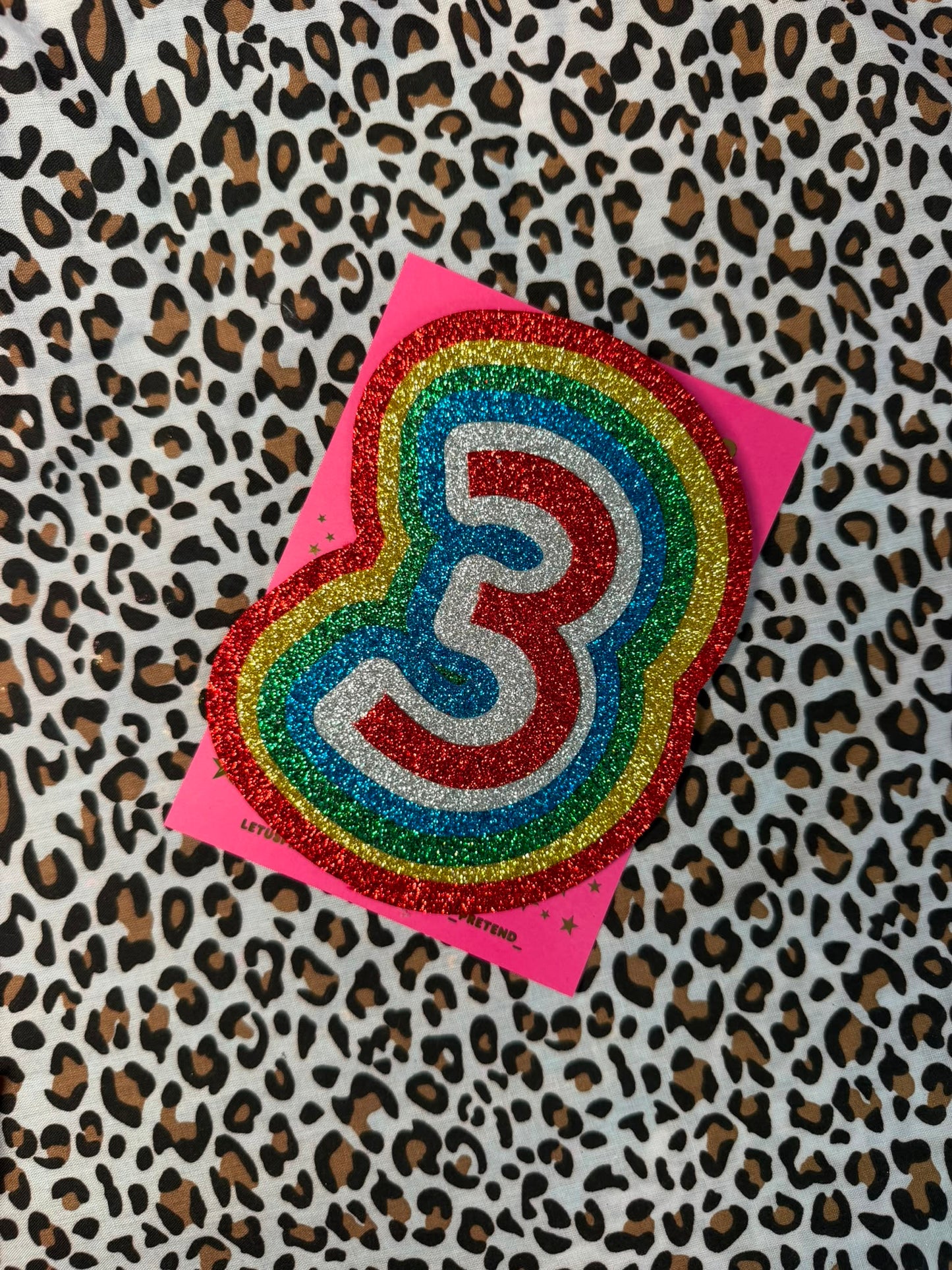 Huge age 3 birthday badge