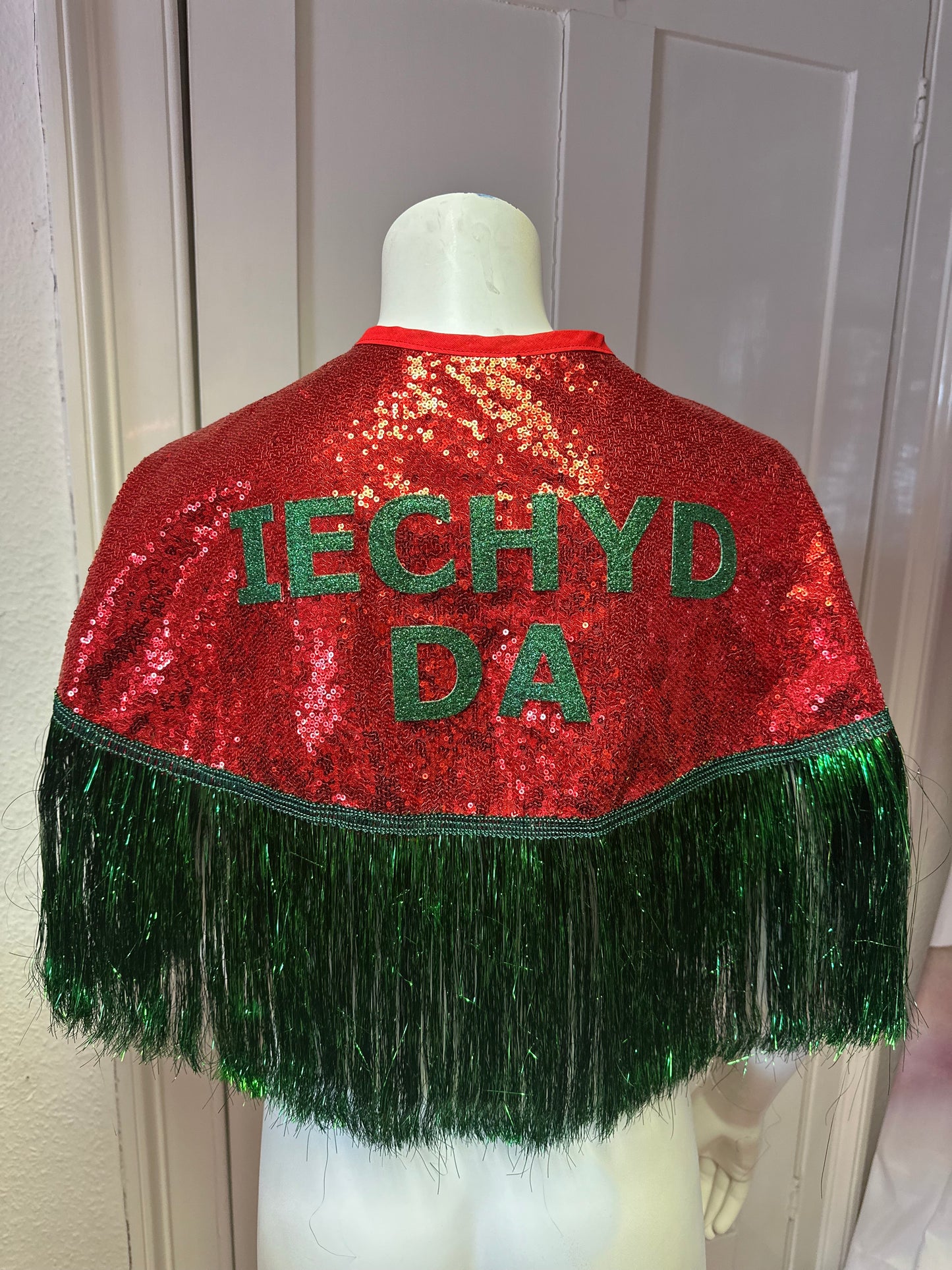 Custom Letter Cape WITH Tinsel Tassels