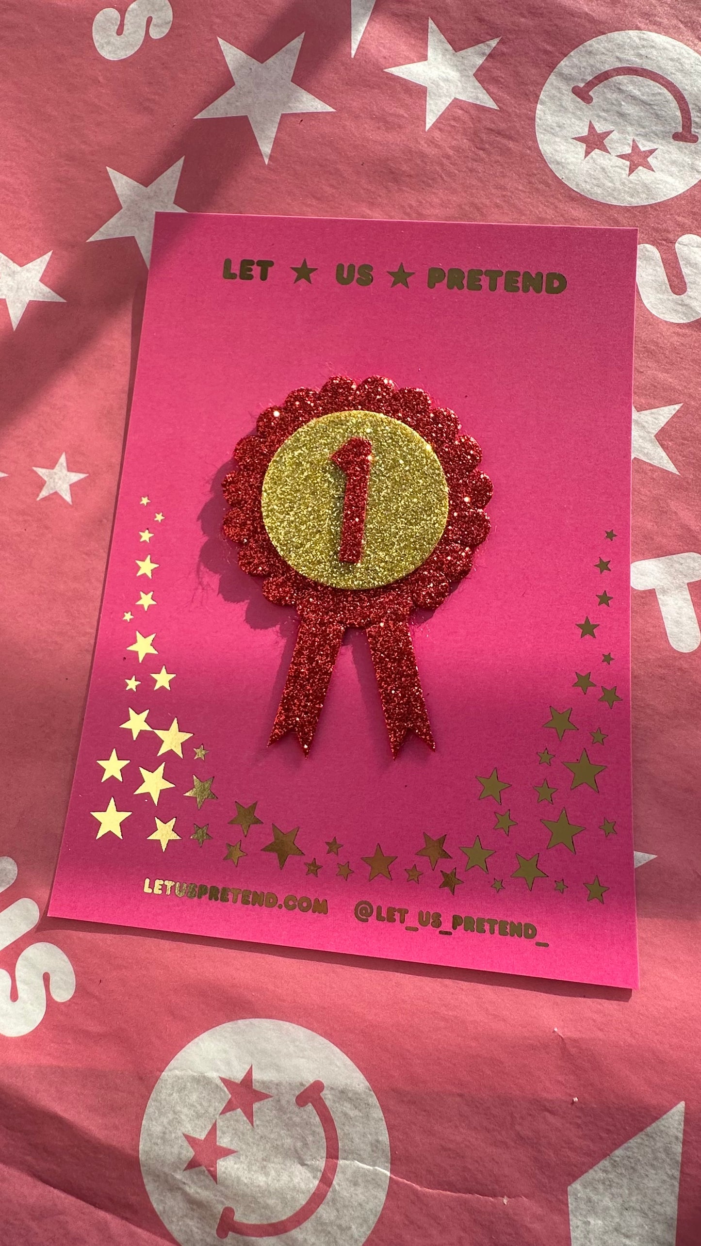 Mini Glitter Birthday Rosettes