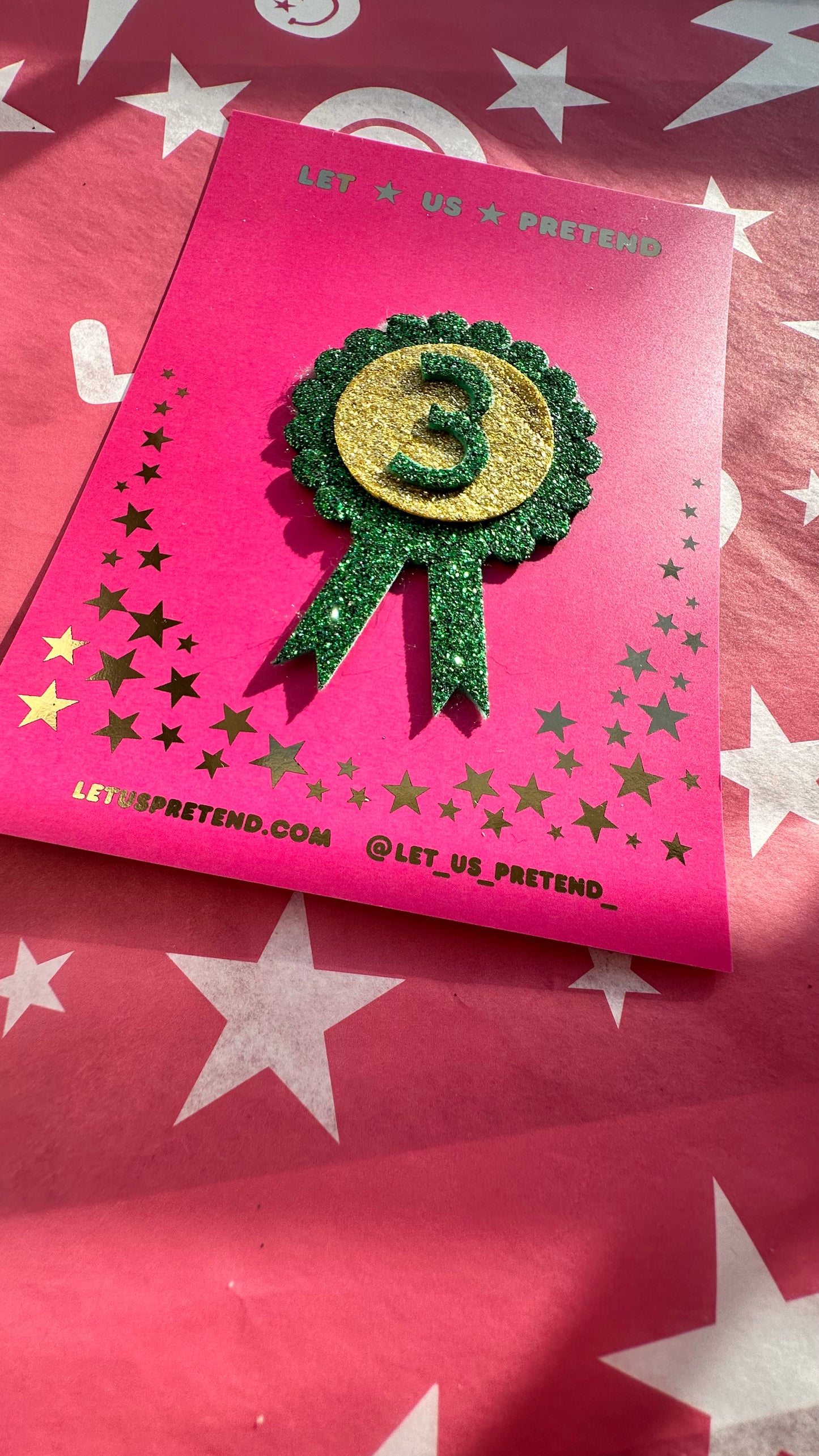 Mini Glitter Birthday Rosettes