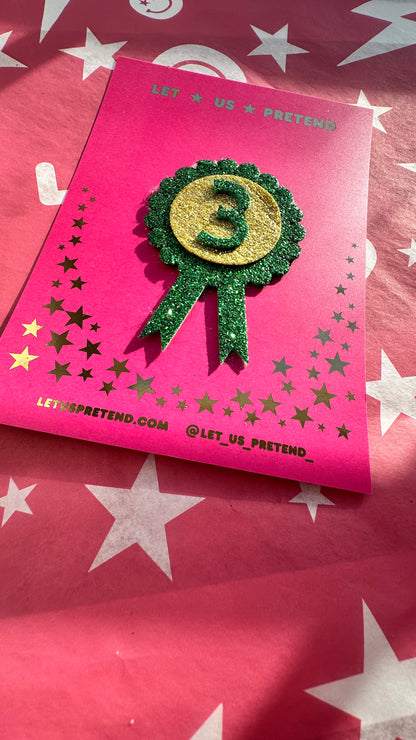 Mini Glitter Birthday Rosettes