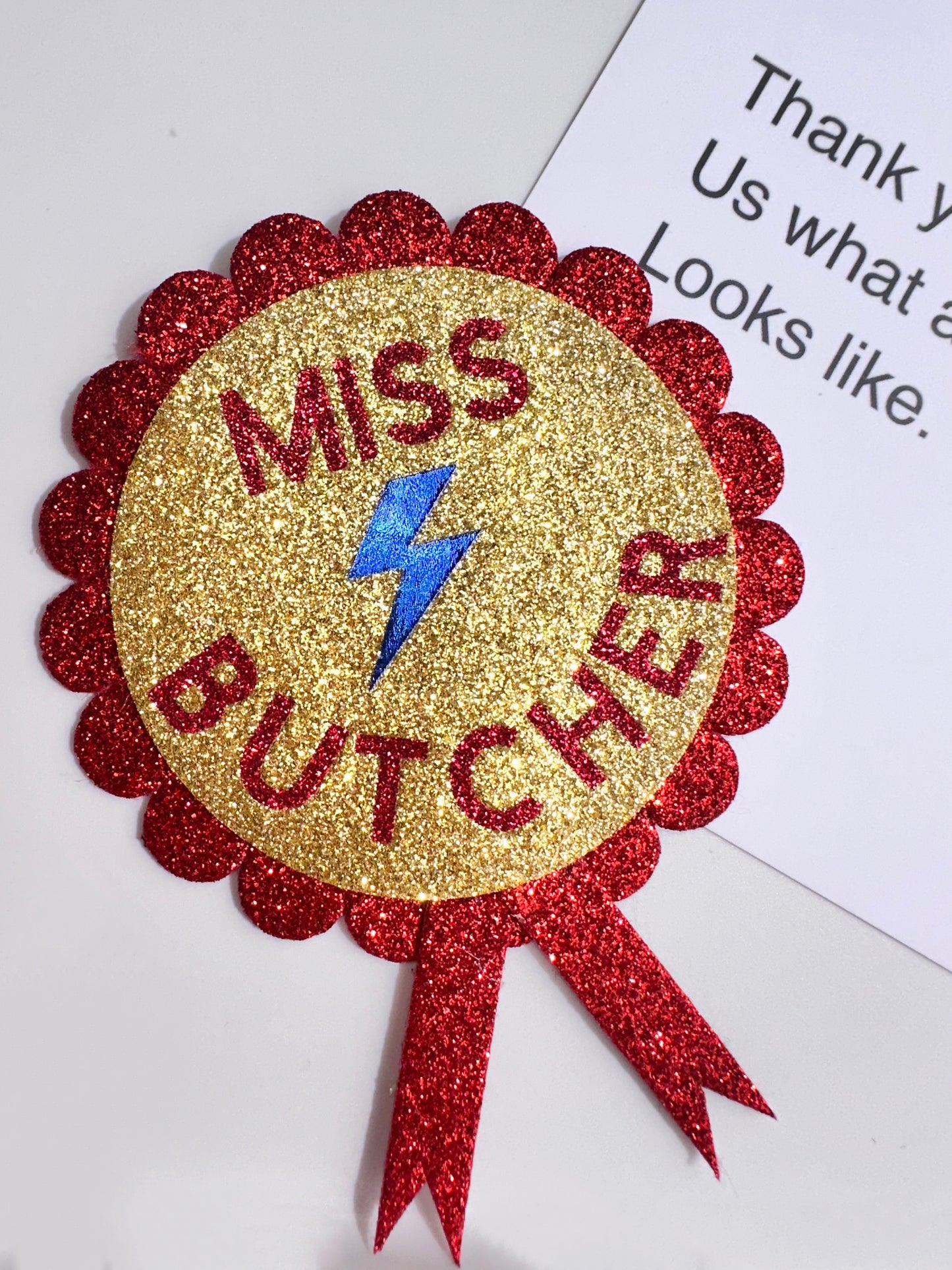 Hero Teacher Custom Rosette