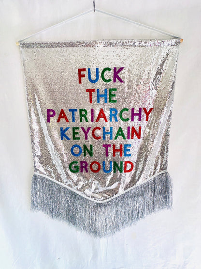 Maxi Size Customisable Sequin Banner Wall Hanging- 68cm x 85cm