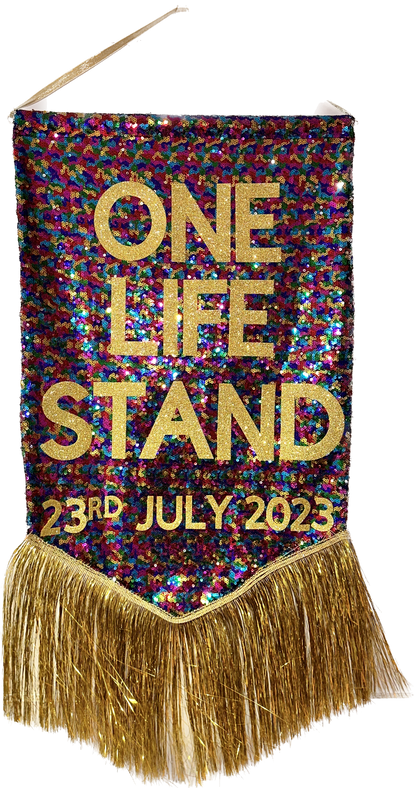 Midi Size Customisable Sequin Banner Wall Hanging 40cm x 80cm