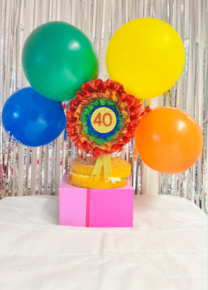 Rainbow Sequin Birthday Rosette