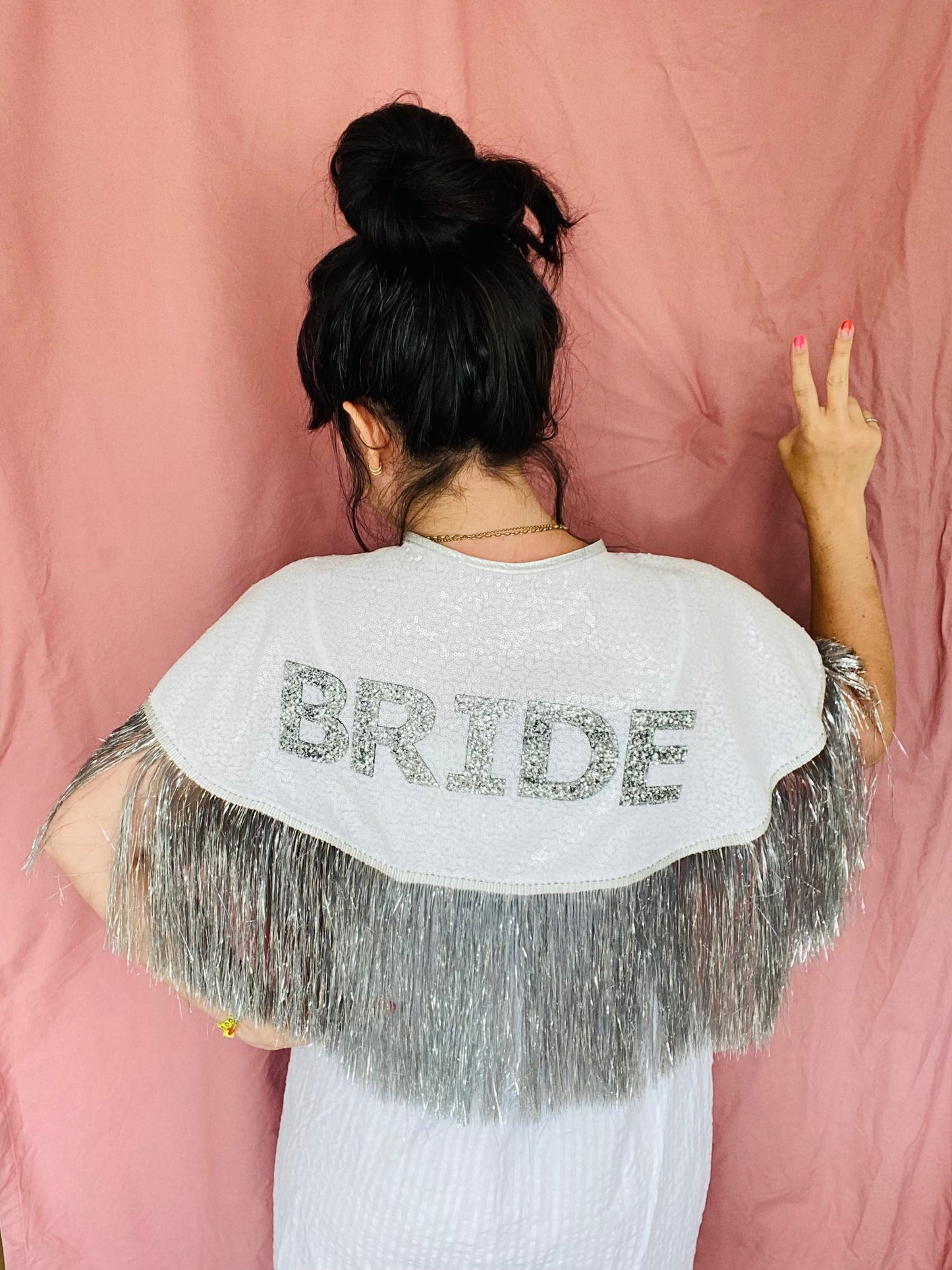 The Gretna Sequin & Glitter Bride Cape