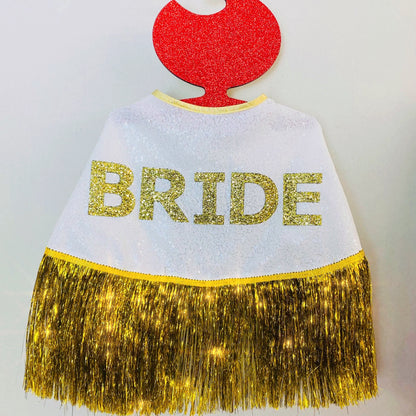 The Gretna Sequin & Glitter Bride Cape