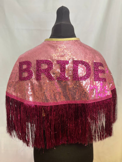 The Gretna Sequin & Glitter Bride Cape