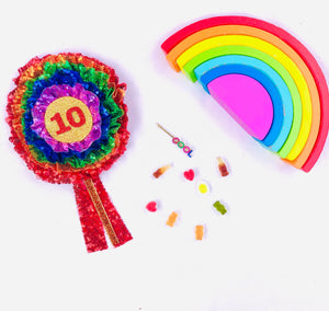 Rainbow Sequin Birthday Rosette